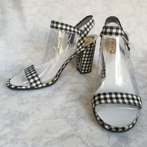 Circus by Sam Edelman gingham block heel size 8